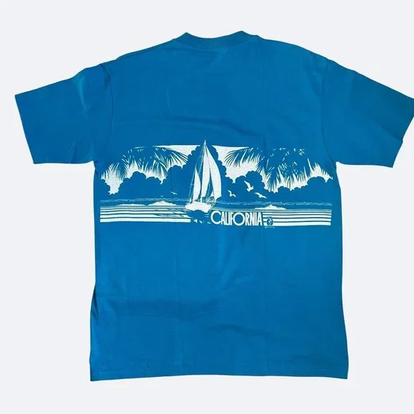 Vintage 1981 CALIFORNIA SHORT SLEEVE T SHIRT 80s LIFESTYLES Graphic XL Men's - Picture 3 of 8